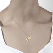 925 Ayar Gümüş Mikrofon Plaka Kolye thumbnail 1