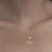 925 Ayar Gümüş Denizci Özel Tasarım Kolye thumbnail 10