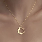 925 Ayar Gümüş Makine Çarkı Temalı Kolye thumbnail 9