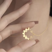 925 Ayar Gümüş Makine Çarkı Temalı Kolye thumbnail 8