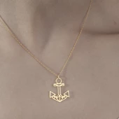 925 Ayar Gümüş Denizci Özel Tasarım Kolye thumbnail 9