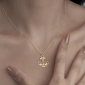 925 Ayar Gümüş Denizci Özel Tasarım Kolye thumbnail 5