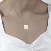 925 Ayar Gümüş Adalet Terazisi Plaka Kolye thumbnail 1