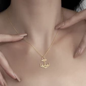 925 Ayar Gümüş Denizci Özel Tasarım Kolye thumbnail 6