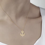 925 Ayar Gümüş Denizci Özel Tasarım Kolye thumbnail 2