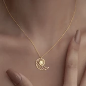 925 Ayar Gümüş Deniz Kabuğu Kolye - 6