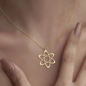 925 Ayar Gümüş Atom Figürlü  Kolye thumbnail 5