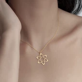 925 Ayar Gümüş Atom Figürlü  Kolye thumbnail 6