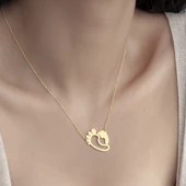 925 Ayar Gümüş Ayak İzi Kolye thumbnail 2