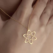 925 Ayar Gümüş Atom Figürlü  Kolye thumbnail 10