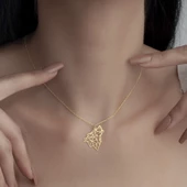 925 Ayar Gümüş Uluyan Kurt  Kolye thumbnail 7