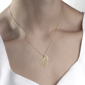 925 Ayar Gümüş Uluyan Kurt  Kolye thumbnail 1