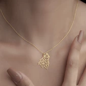 925 Ayar Gümüş Uluyan Kurt  Kolye thumbnail 8