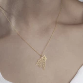 925 Ayar Gümüş Uluyan Kurt  Kolye thumbnail 3