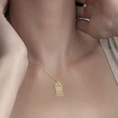 925 Ayar Gümüş Baykuş Figürlü Kolye thumbnail 2