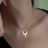 925 Ayar Gümüş Yeniden Doğuş Anka Kuşu Kolye thumbnail 7