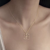 925 Ayar Gümüş Stilize Edilmiş Harf Kolye thumbnail 2