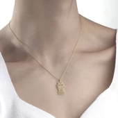 925 Ayar Gümüş Baykuş Figürlü Kolye thumbnail 10