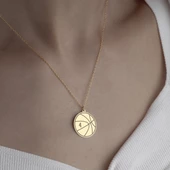 925 Ayar Gümüş Basketbol Topu ve Sayı Detaylı Kolye thumbnail 2