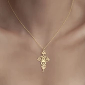 925 Ayar Gümüş Nefes Meditasyon Kolye thumbnail 6