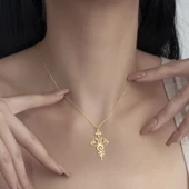 925 Ayar Gümüş Nefes Meditasyon Kolye thumbnail 2