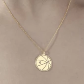 925 Ayar Gümüş Basketbol Topu ve Sayı Detaylı Kolye thumbnail 4