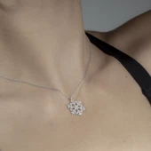 925 Ayar Gümüş Kar Tanesi Kolye thumbnail 2