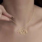 925 Ayar Gümüş Kutup Ayısı Figürlü Kolye thumbnail 4