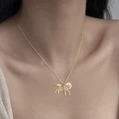 925Ayar Gümüş Origami At Figürlü Kolye Özel Tasarım thumbnail 1