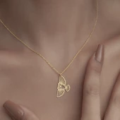 925Ayar Gümüş Origami Baykuş Figürlü Kolye Özel Tasarım thumbnail 6