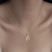 925Ayar Gümüş Origami Baykuş Figürlü Kolye Özel Tasarım thumbnail 3