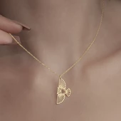 925Ayar Gümüş Origami Baykuş Figürlü Kolye Özel Tasarım thumbnail 2