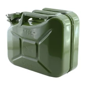 Metal Benzin Bidonu 10 Litre Akaryakıt Mazot Sıvı Taşıma Doldurma Depolama Bidonu + Aktarma Borusu - 4