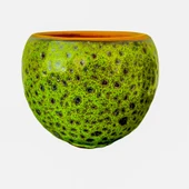 Bitki Tasarımı Yeşil Şekilli Artistik Çift Sırlı İç Ve Dış Mekan Kullanımlı Toprak Terrakota Saksı Saksılık Salon Çiçeklik thumbnail 3