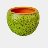 Bitki Tasarımı Yeşil Şekilli Artistik Çift Sırlı İç Ve Dış Mekan Kullanımlı Toprak Terrakota Saksı Saksılık Salon Çiçeklik thumbnail 4