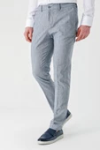 Koyu Mavi Keten Lastikli Yandan Cepli Casual Slim Fit Jogger Pantolon 1003240103 thumbnail 1