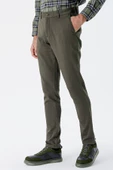 Koyu Haki Pamuklu Yandan Cepli Casual Slim Fit Chino Pantolon 1003235120 thumbnail 6