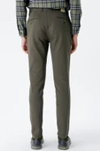 Koyu Haki Pamuklu Yandan Cepli Casual Slim Fit Chino Pantolon 1003235120 thumbnail 3