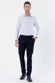 Koyu Lacivert Pamuklu Yandan Cepli Casual Slim Fit Chino Pantolon 1003235117 thumbnail 4