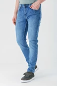 Koyu Mavi Gabardin Pamuklu 5 Cepli Slim Fit Dar Kesim Casual Denim Pantolon 1023240154 - 1