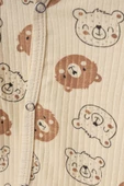 Erkek Bebek 2 Adet Ayıcık Desenli Uyku Tulumu Hediyelik Günlük Bebek Tulumu 2 Parça Pamuklu - 6