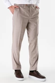 Bej Esnek Yandan Cepli Comfort Fit Classic Pantolon 1003240154 - 1