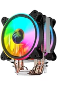 GAMETECH Hd6.2 Pro Cpu Soğutucu 2x12 Cm Rgb Fan intel-Amd-2011 Soket İşlemci Soğutucu Gerçek Bakır - 6