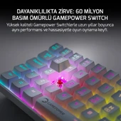Gamepower Lyra RGB 60M 62Tuş Beyaz Mekanik Kablolu Red Switch Klavye - 3 Yıl Garantili - 4