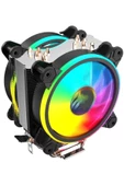GAMETECH Hd6.2 Pro Cpu Soğutucu 2x12 Cm Rgb Fan intel-Amd-2011 Soket İşlemci Soğutucu Gerçek Bakır - 3