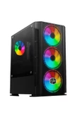 GAMETECH XCOLER MESH RAİNBOW 4X120mm FANLI M.ATX GAMING OYUNCU BİLGİSAYAR KASASI - 1