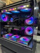 GAMETECH PHANTOM 6X120MM ARGB FANLI TYPE-C GAMİNG OYUNCU BİLGİSAYAR KASASI SİYAH - 4