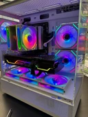 GAMETECH PHANTOM 6X120MM ARGB FANLI TYPE-C GAMİNG OYUNCU BİLGİSAYAR KASASI BEYAZ thumbnail 3