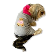 Bear Grey Pink Köpek Tulumu Köpek Kıyafeti - 3