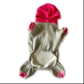 Bear Grey Pink Köpek Tulumu Köpek Kıyafeti - 5